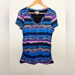 Dana Buchman Women's Multicolor V-Neck Top